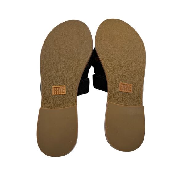 Frye Women's Carla Black Suede Criss Cross Open Toe Sandal Size 7 M NWB - Picture 7 of 9